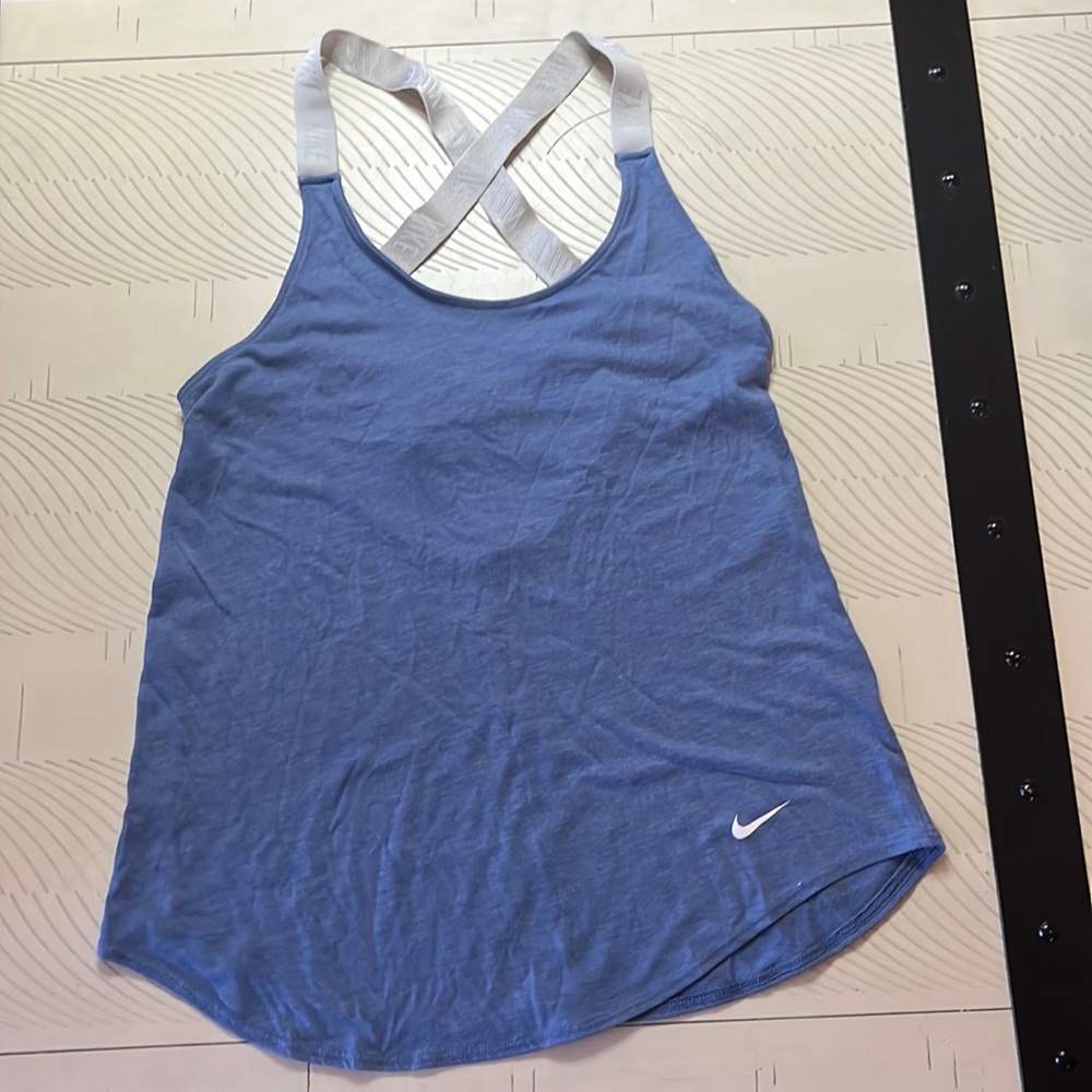 Nike Blue Flowy Tank W/ Strappy Back Size Small
